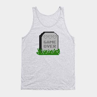 Game Over Tombstone 8bit Tank Top